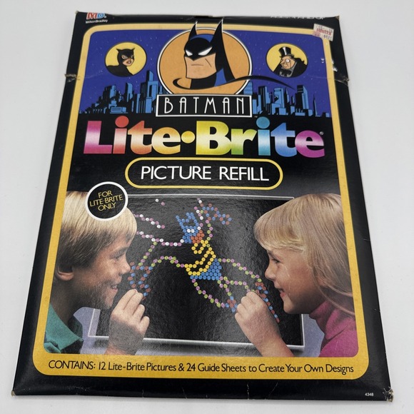 Hasbro Other - Vintage Batman Lite Brite REFILLS Milton Bradley DC‎ Comics Complete Unused 1992